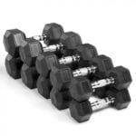 Rubber Hex Dumbbell Prs - 1kg