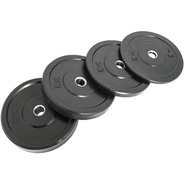 Olympic Black Bumper Plate 120kg Set Exagym