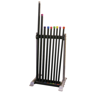 Weighted Fitness Bars with storage rack