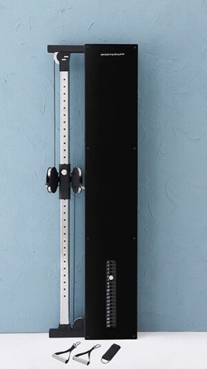 Bodycraft Slim Wall Mount Cable Column in Black
