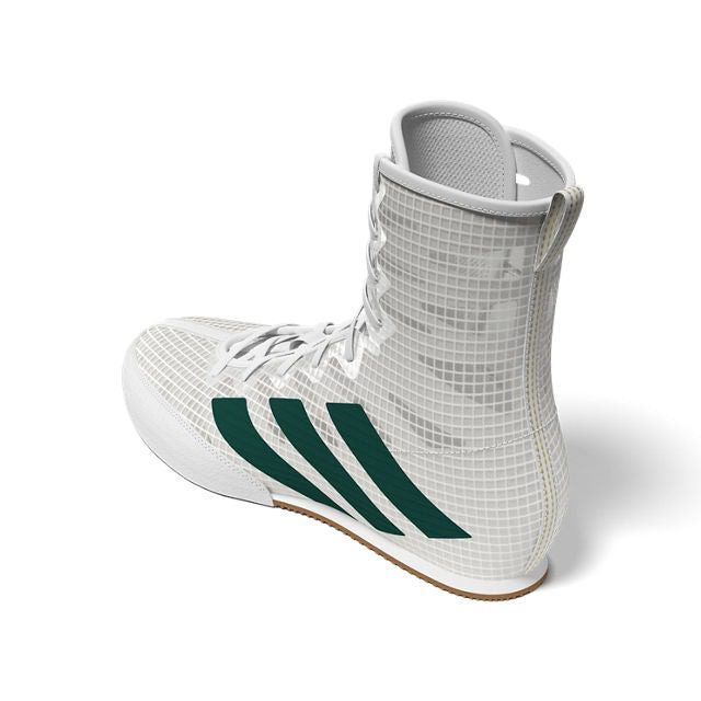 Adidas Box Hog 4 White Green Black Back Angled Adidas Box Hog 4 White Green Black Back Angled