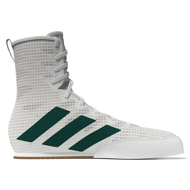 Adidas Box Hog 4 White Green Black Outside Profile Adidas Box Hog 4 White Green Black Outside Profile