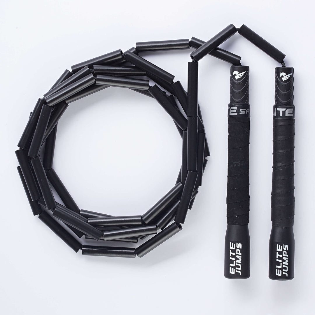 Elite Jumps Heavy Beaded (1/2 lb) Fitness Jump Rope Black Elite Jumps Heavy Beaded (1/2 lb) Fitness Jump Rope Black