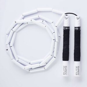 Elite Jumps Heavy Beaded (1/2 lb) Fitness Jump Rope White
