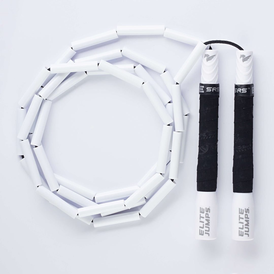 Elite Jumps Heavy Beaded (1/2 lb) Fitness Jump Rope White Elite Jumps Heavy Beaded (1/2 lb) Fitness Jump Rope White