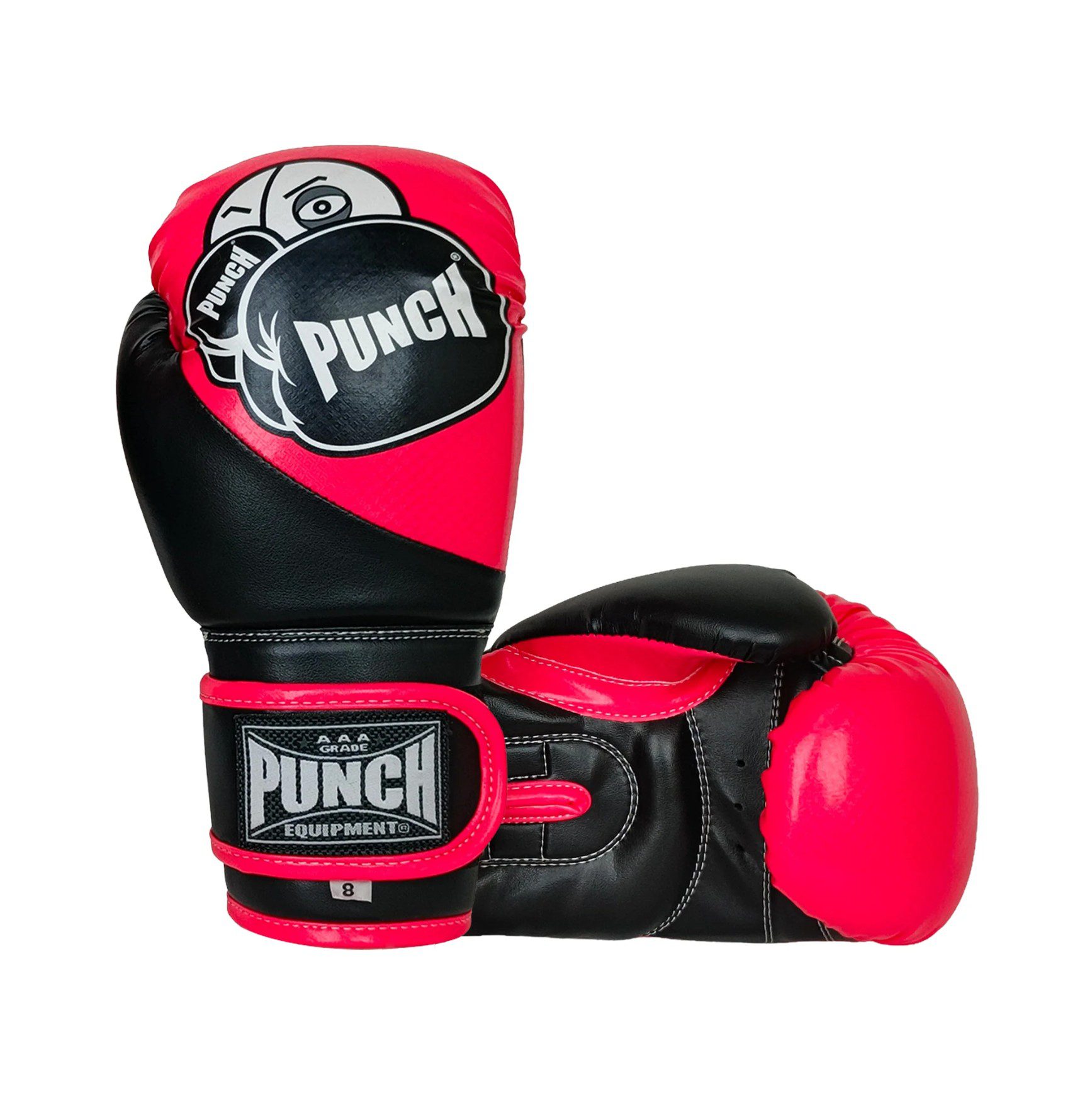 Punch Youth Tough Guy Boxing Gloves 8oz Hero Pink Black