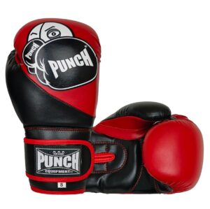 Punch Youth Tough Guy Boxing Gloves 8oz Hero Red Black